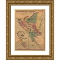 thumbnail image 1 of Vintage Maps 14x18 Gold Ornate Wood Framed with Double Matting Museum Art Print Titled - Nicaragua, 1 of 4