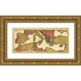 thumbnail image 1 of Vintage Maps 14x8 Gold Ornate Wood Framed with Double Matting Museum Art Print Titled - Mediterranean Sea 1695, 1 of 4