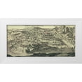 thumbnail image 1 of Vintage Maps 14x9 White Modern Wood Framed Museum Art Print Titled - Antique Map of Jerusalem, 1 of 4