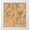 thumbnail image 1 of Vintage Maps 15x16 White Modern Wood Framed Museum Art Print Titled - Army Map Theatre of War 1862, 1 of 4