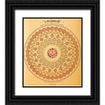 thumbnail image 1 of Vintage Maps 15x17 Black Ornate Wood Framed with Double Matting Museum Art Print Titled - Diagram of Time Differences, 1 of 4
