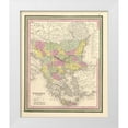 thumbnail image 1 of Vintage Maps 15x17 White Modern Wood Framed Museum Art Print Titled - Turkey 1849, 1 of 4