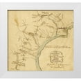 thumbnail image 1 of Vintage Maps 16x15 White Modern Wood Framed Museum Art Print Titled - Progress of the army from their landing till taking possession of Philadelphia 1777, 1 of 4