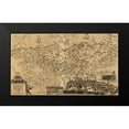 thumbnail image 1 of Vintage Maps 18x12 Black Modern Framed Museum Art Print Titled - Israel and Jerusalem, 1 of 4