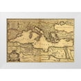 thumbnail image 1 of Vintage Maps 18x13 White Modern Wood Framed Museum Art Print Titled - Mediterranean Divided into its Principal Parts 1685, 1 of 4