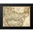 thumbnail image 1 of Vintage Maps 18x14 Black Modern Framed Museum Art Print Titled - Imperial Russia 1876, 1 of 4