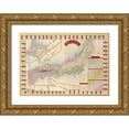 thumbnail image 1 of Vintage Maps 18x14 Gold Ornate Wood Framed with Double Matting Museum Art Print Titled - Japan with Points of Interest and table of Counties, 1 of 4