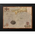 thumbnail image 1 of Vintage Maps 18x15 Black Modern Framed Museum Art Print Titled - Spanish Expeditions to Invade England 1600, 1 of 4