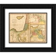 thumbnail image 1 of Vintage Maps 18x15 Black Ornate Wood Framed with Double Matting Museum Art Print Titled - Places in the 5 Books of Moses, 1 of 4