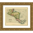 thumbnail image 1 of Vintage Maps 18x15 Gold Ornate Wood Framed with Double Matting Museum Art Print Titled - Panama Costa Rica Hondouras Guatamala Salvador British Honduras 1902, 1 of 4