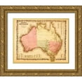 thumbnail image 1 of Vintage Maps 18x15 Gold Ornate Wood Framed with Double Matting Museum Art Print Titled - Australia 1862, 1 of 4