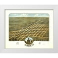 thumbnail image 1 of Vintage Maps 18x15 White Modern Wood Framed Museum Art Print Titled - Birds eye view of Austin-Mower County-Minnesota 1870, 1 of 4