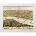 thumbnail image 1 of Vintage Maps 18x15 White Modern Wood Framed Museum Art Print Titled - St. Charles-Missouri 1869, 1 of 4