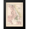 thumbnail image 1 of Vintage Maps 18x24 Black Modern Framed Museum Art Print Titled - Egypt Arabia Petra and Abyssinia 1885, 1 of 4