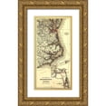 thumbnail image 1 of Vintage Maps 18x32 Gold Ornate Wood Framed with Double Matting Museum Art Print Titled - Norfolk Albermarle and Atlantic Railroad 1891, 1 of 4