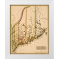 thumbnail image 1 of Vintage Maps 20x24 White Modern Wood Framed Museum Art Print Titled - Maine 1817, 1 of 4