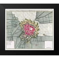 thumbnail image 1 of Vintage Maps 23x20 Black Modern Framed Museum Art Print Titled - Map of Bethune-France, 1 of 4
