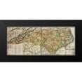 thumbnail image 1 of Vintage Maps 24x12 Black Modern Framed Museum Art Print Titled - North Carolina 1900 Panorama, 1 of 4