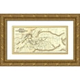 thumbnail image 1 of Vintage Maps 24x14 Gold Ornate Wood Framed with Double Matting Museum Art Print Titled - Sacramento Valley Railroad California Sacramento 1854, 1 of 4