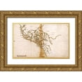 thumbnail image 1 of Vintage Maps 24x16 Gold Ornate Wood Framed with Double Matting Museum Art Print Titled - Portuguese map of The Low Countries 1630, 1 of 4