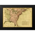 thumbnail image 1 of Vintage Maps 24x17 Black Modern Framed Museum Art Print Titled - French View of North America 1762, 1 of 4