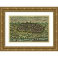 thumbnail image 1 of Vintage Maps 24x17 Gold Ornate Wood Framed with Double Matting Museum Art Print Titled - Antique Map of Jerusalem, 1 of 4