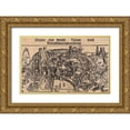 thumbnail image 1 of Vintage Maps 24x17 Gold Ornate Wood Framed with Double Matting Museum Art Print Titled - Antique Map of Jerusalem, 1 of 4