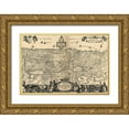 thumbnail image 1 of Vintage Maps 24x17 Gold Ornate Wood Framed with Double Matting Museum Art Print Titled - Canaan The Land of Promise 1700, 1 of 4