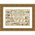 thumbnail image 1 of Vintage Maps 24x17 Gold Ornate Wood Framed with Double Matting Museum Art Print Titled - Greece and Peloponnesian, 1 of 4