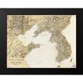 thumbnail image 1 of Vintage Maps 24x19 Black Modern Framed Museum Art Print Titled - Theater of operations Japan China War 1894, 1 of 4