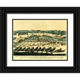 thumbnail image 1 of Vintage Maps 24x19 Black Ornate Wood Framed with Double Matting Museum Art Print Titled - Civil War Encampment of Union Forces in Annapolis. Maryland 1863, 1 of 4