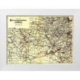 thumbnail image 1 of Vintage Maps 24x19 White Modern Wood Framed Museum Art Print Titled - Chester Iron Mountain and Western Railroad 1881, 1 of 4