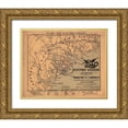 thumbnail image 1 of Vintage Maps 24x20 Gold Ornate Wood Framed with Double Matting Museum Art Print Titled - Naval Force in the Great Expedition Beaufort Harbor 1861, 1 of 4