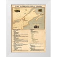thumbnail image 1 of Vintage Maps 24x32 White Modern Wood Framed Museum Art Print Titled - Inter Colonial wars, 1 of 4