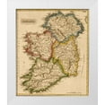 thumbnail image 1 of Vintage Maps 26x30 White Modern Wood Framed Museum Art Print Titled - Ireland 1817, 1 of 4