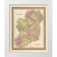 thumbnail image 1 of Vintage Maps 26x31 White Modern Wood Framed Museum Art Print Titled - Ireland 1849, 1 of 4