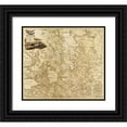 thumbnail image 1 of Vintage Maps 29x26 Black Ornate Wood Framed with Double Matting Museum Art Print Titled - St Petersburg the White Sea and the Source of the Volga 1745, 1 of 4