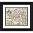thumbnail image 1 of Vintage Maps 30x26 Black Ornate Wood Framed with Double Matting Museum Art Print Titled - Map of Zeeland, 1 of 4