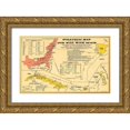 thumbnail image 1 of Vintage Maps 32x21 Gold Ornate Wood Framed with Double Matting Museum Art Print Titled - Strategic Map of Our War with Spain 1898, 1 of 4