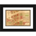 thumbnail image 1 of Vintage Maps 32x22 Black Ornate Wood Framed with Double Matting Museum Art Print Titled - Manhattan Island 1862, 1 of 4