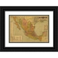thumbnail image 1 of Vintage Maps 32x23 Black Ornate Wood Framed with Double Matting Museum Art Print Titled - Mexico, 1 of 4
