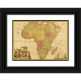 thumbnail image 1 of Vintage Maps 32x24 Black Ornate Wood Framed with Double Matting Museum Art Print Titled - Africa 1688, 1 of 4