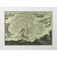 thumbnail image 1 of Vintage Maps 32x24 White Modern Wood Framed Museum Art Print Titled - Antique Map of Jerusalem, 1 of 4