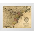 thumbnail image 1 of Vintage Maps 32x26 White Modern Wood Framed Museum Art Print Titled - Eighteenth Century Map of the United States 1784, 1 of 4