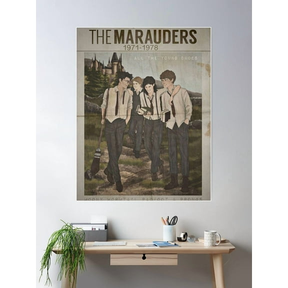 Vintage Marauders Poster Wall Art, Modern Wall Decor For Living Room Bedroom, 8x12 UNFRAMED