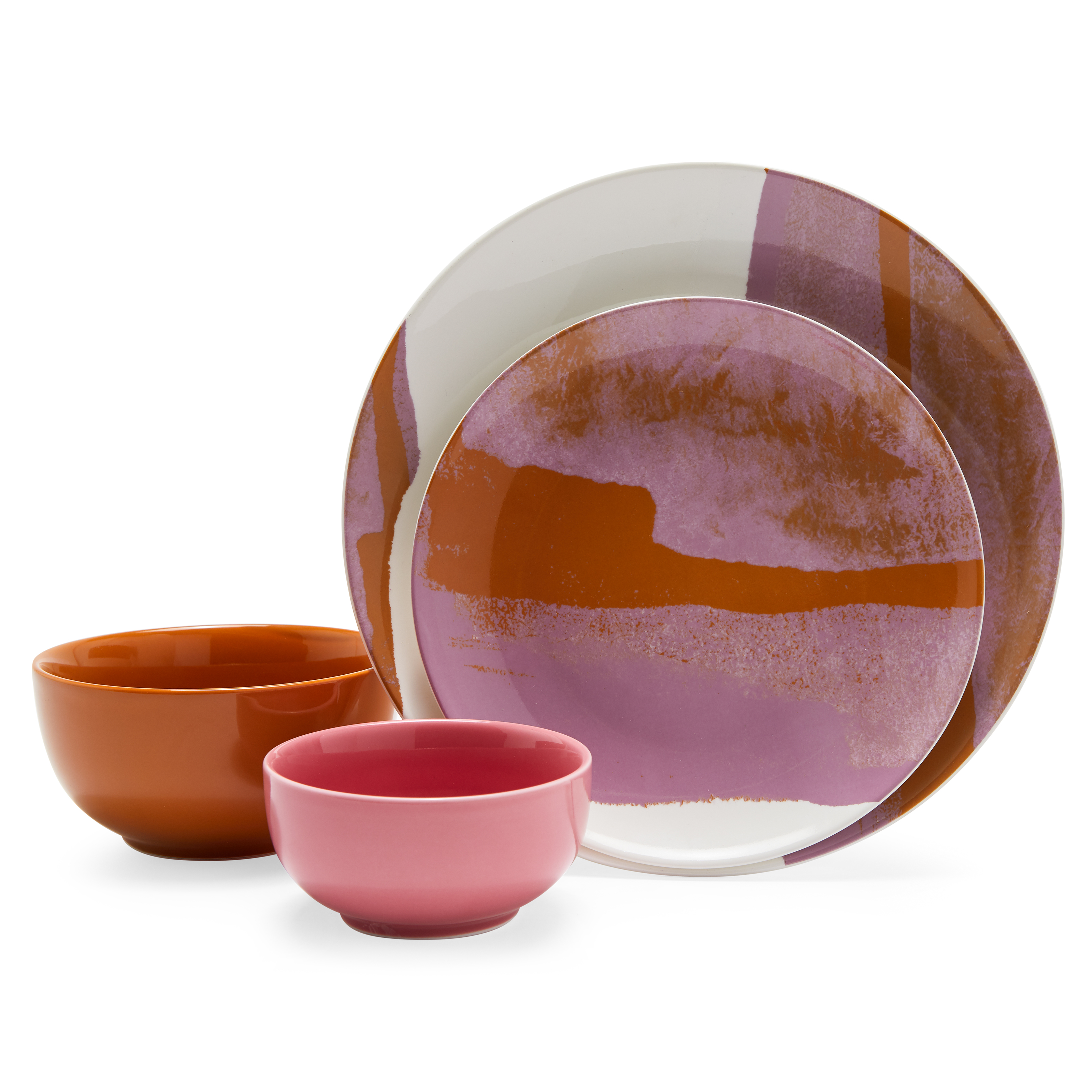 Vintage Marble 16 Piece Dinnerware Set, Palm Springs Pink by Drew Barrymore Flower Home - image 1 of 8