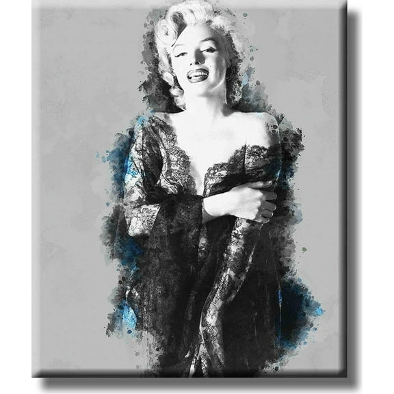 Vintage Marilyn Monroe Art Picture on Stretched Canvas, Wall Art Decor, Ready to Hang