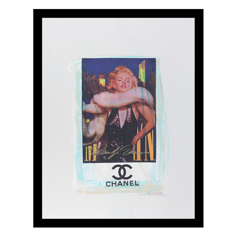 Vintage Marilyn Monroe Designer Fashion Framed Print