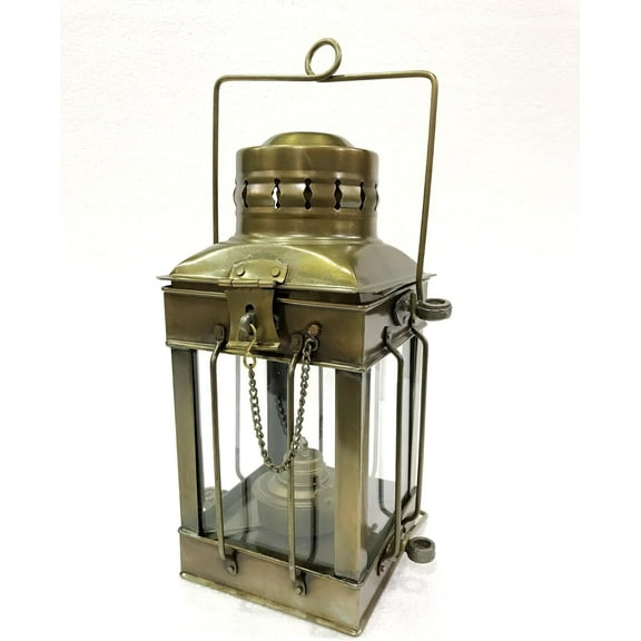 Vintage Marine Anchor Decorative Oil Lamp Nautical Ship Lantern Antique Finish