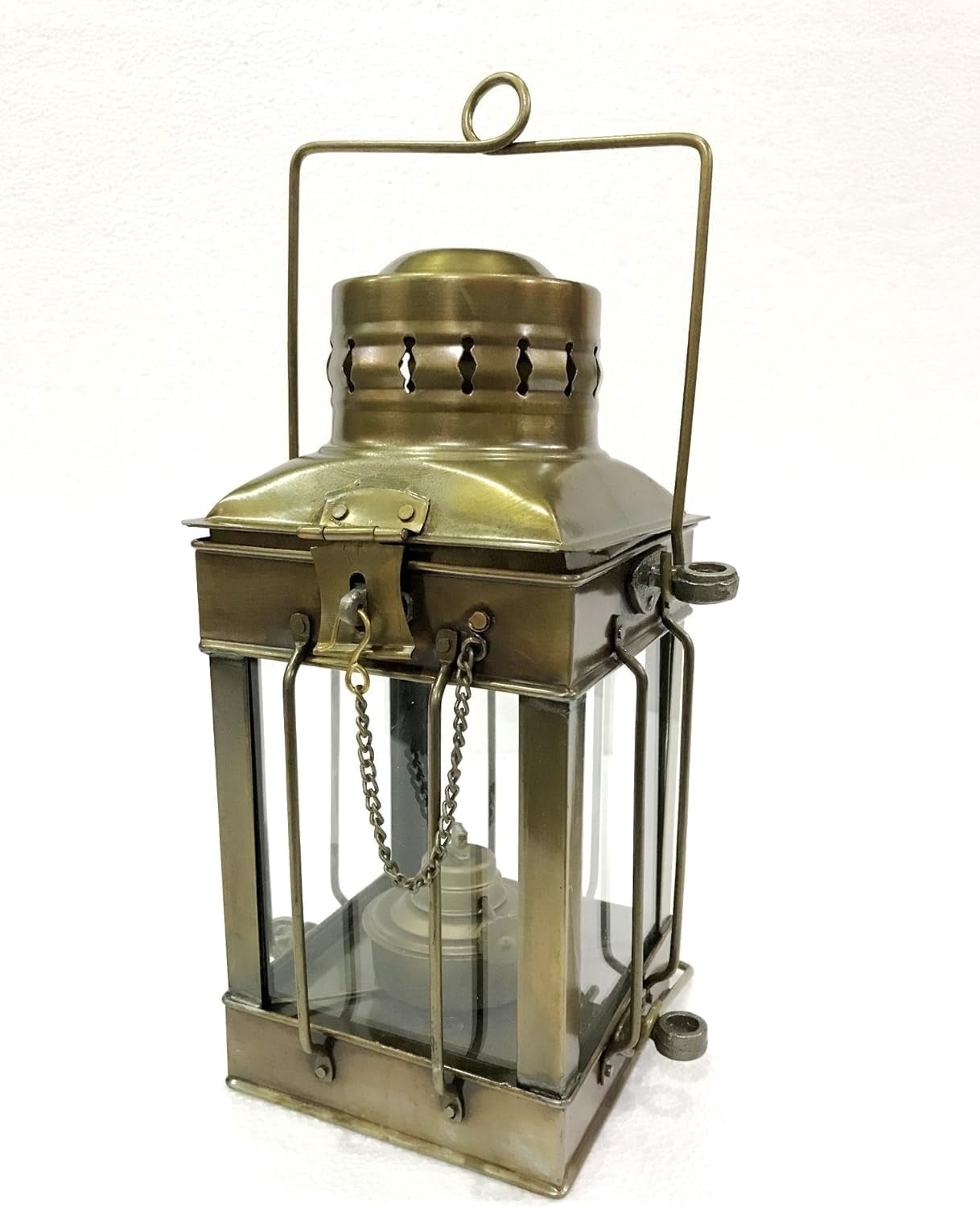 Vintage Marine Anchor Decorative Oil Lamp Nautical Ship Lantern Antique Finish